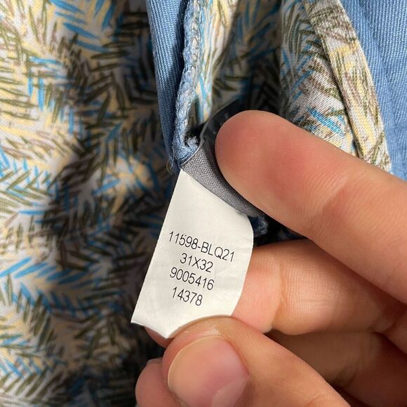 Bonobos Pants Mens 31 x 32 (31x29) Straight Leg Blue Washed Chino Stretch - Picture 5 of 11